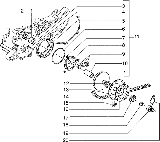 Piaggio Zip SP98 – Aandrijfschijf