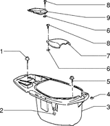 Piaggio Zip SP98 – Compartment for safety helmet