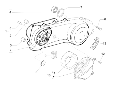 Piaggio Zip SP H2O 50cc 2 Takt 2001-2015 – Carterdeksel