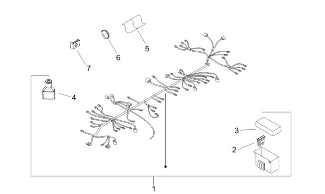 Piaggio Zip SP H2O 50cc 2 Takt 2001-2015 – Kabelboom