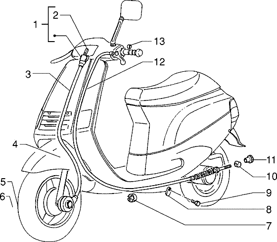 Piaggio Zip Type 1 2 – Bowdenkabels