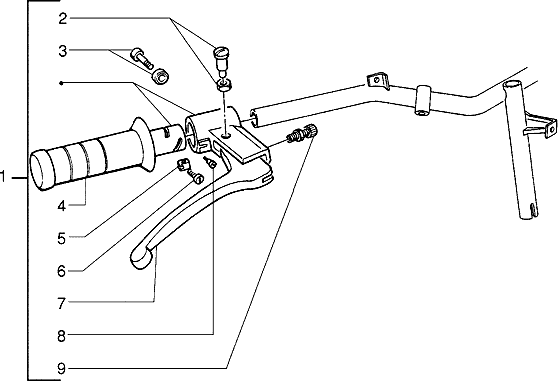 Piaggio Zip Type 1 2 – Stuur Onderdelen2