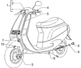 Piaggio Zip Type 3 – Bowdenkabels (schijfremn Version)