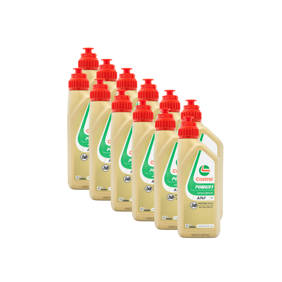 CASTROL A747 2 AVC RACING Huile 12x1 litres Suit de réduction