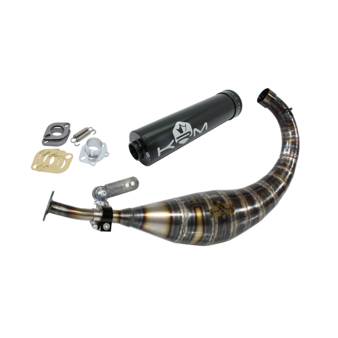 KRM Uitlaat Zwart 90-100cc Derbi