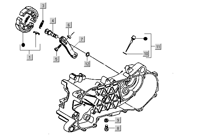 Gilera DNA 50 2T E1 2000-2001  - Remschoen & Toebehoren