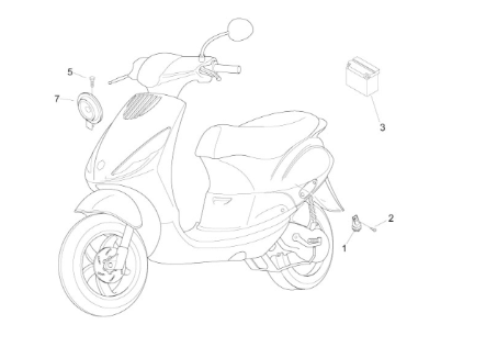 Piaggio Zip 50cc 2 Takt 2000-2016 – Startrelais Zekering