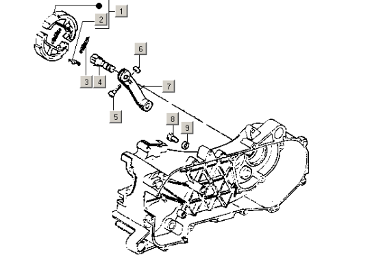 Piaggio Zip Type 3 – Remhebel
