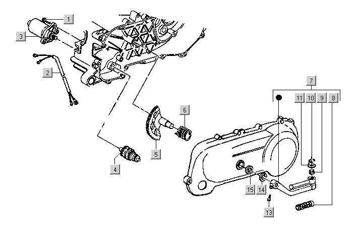 Gilera DNA 50 2T E1 2000-2001  - Startmotor