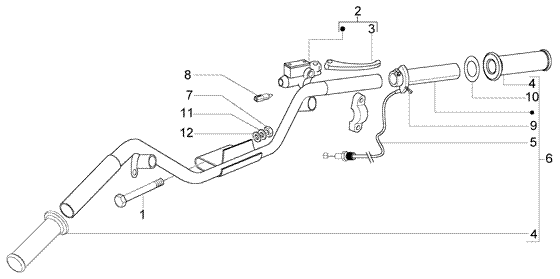 Vespa LX 50 4T 2005-2012 - Stuurdelen