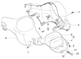 Vespa LX 50 2T – Snelheidsmeter Stuurafdekplaat