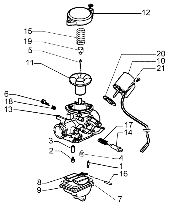 Vespa LX 50 4T – Carburateur2