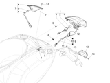 Vespa Sprint 50 2T NOABS E2 2014-2017 – Indicatori fanali posteriori