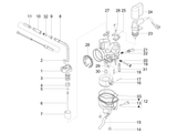 Vespa Sprint 50 2T NOABS E2 2014-2017 – Parti carburatore