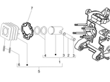 Vespa Sprint 50 2T NOABS E2 2014-2017 – Parti Cilindro Pistone Spinotto Pistone