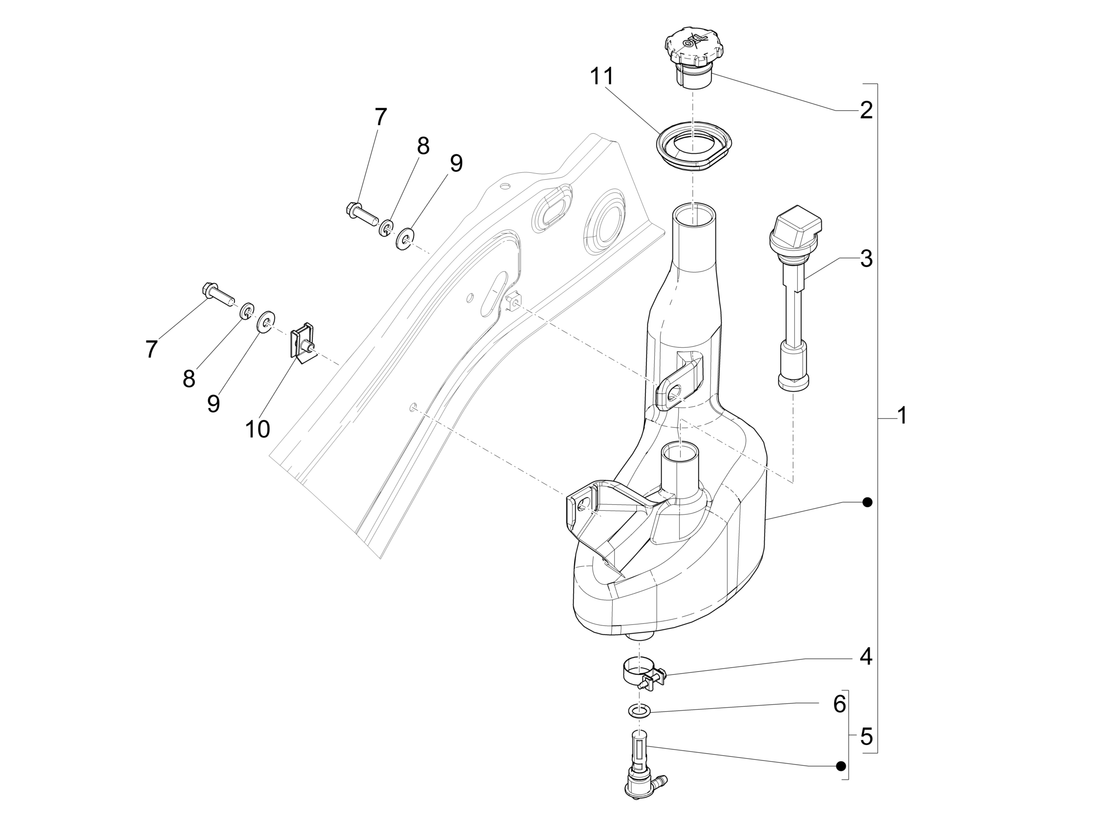Vespa Sprint 50 2T NOABS E2 2014-2017 – Olietank