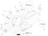 Vespa Sprint 50 2T NOABS E2 2014-2017 – Adesivi Emblemi