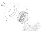 Vespa Sprint 50 4T-3V E4 2017 - 2020 – Roue arrière