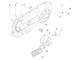 Vespa Sprint 50 4T-3V E4 2017 - 2020 – Bouchon de refroidissement du couvercle de vilebrequin