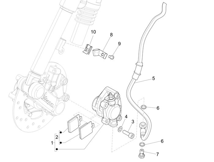 Vespa Sprint 50 4T-3V E4 2017 - 2020 – Remslangen Remklauwen