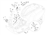 Vespa Sprint 50 4T-3V E4 2017 - 2020 – Régulateur de tension Cdi Bobine d'allumage