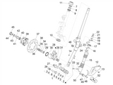 Vespa Sprint 50 4T-3V E4 2017 - 2020 – Direction de fourche avant