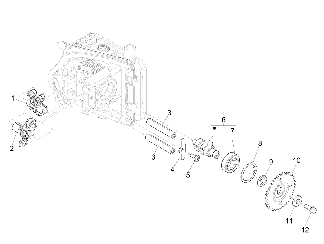 Vespa Sprint 50 4T 3V 25 kmh E4 2017-2020 – Stabilisatorstangbeugel
