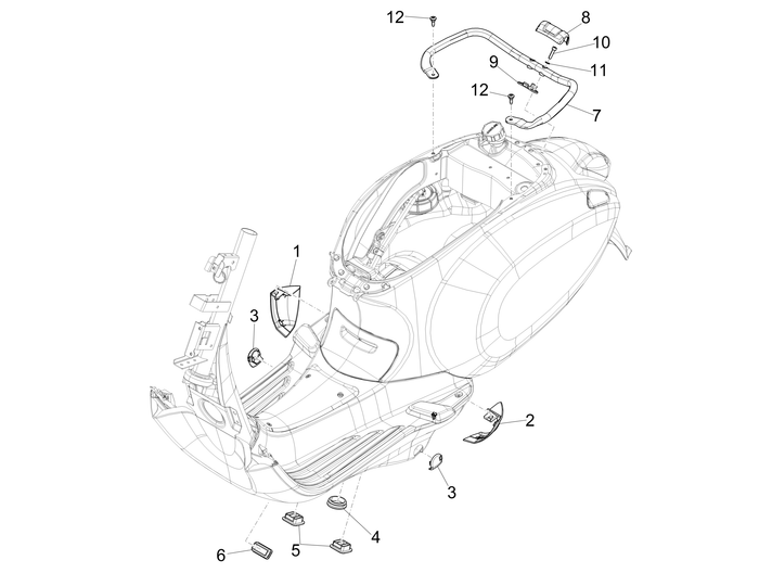 Vespa Sprint 50 4T 3V 25 kmh E4 2017-2020 – Zijkappen Spoiler