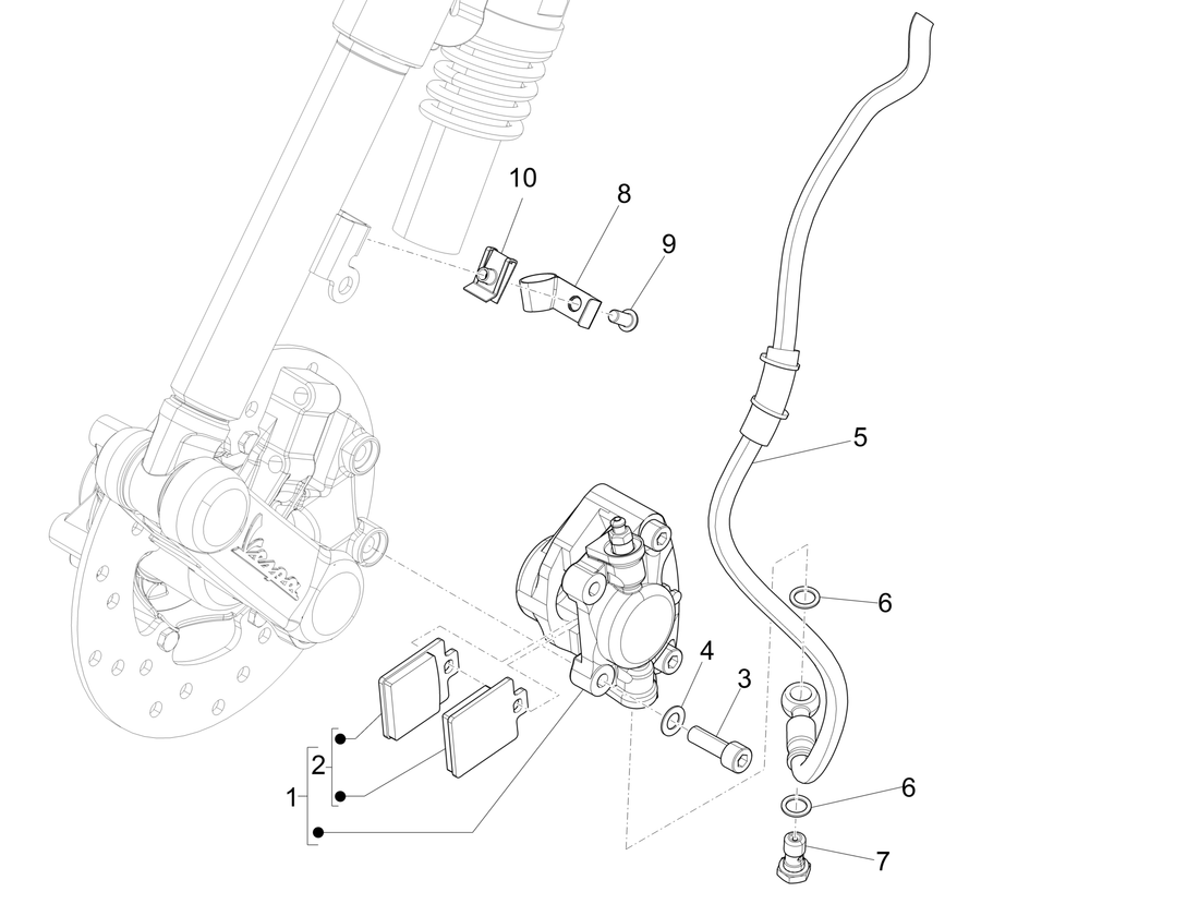 Vespa Sprint 50 4T 3V E5 2020 – Remslangen Remklauwen