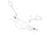 Vespa Sprint 50 4T 4V NOABS E2 2014-2017 – Achteruitkijkspiegel(s)