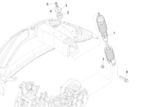 Vespa Sprint 50 4T 4V NOABS E2 2014-2017 – Achterwielophanging Schokdemper