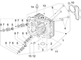 Vespa Sprint 50 4T 4V NOABS E2 2014-2017 – Cilinderkop Kleppen