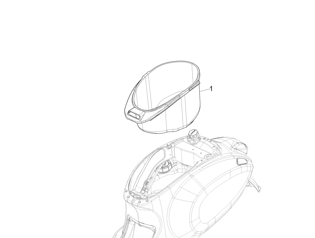 Vespa Sprint 50 4T 4V NOABS E2 2014-2017 – Helmbakdelen
