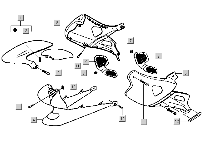 Gilera DNA 50 2T E1 2000-2001  - Voorspatbord