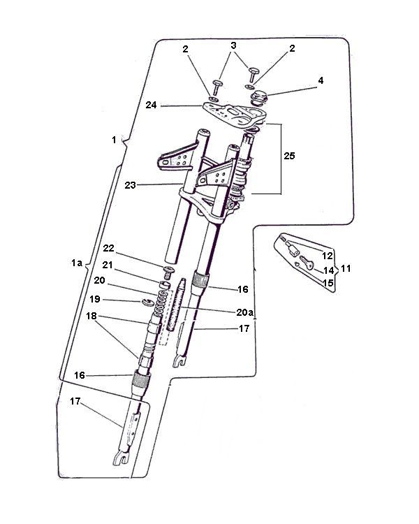 Puch Maxi - Voorvork