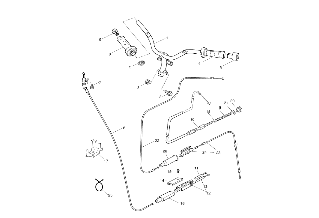 Yamaha Aerox 100 2T – Stuur Gaskabel