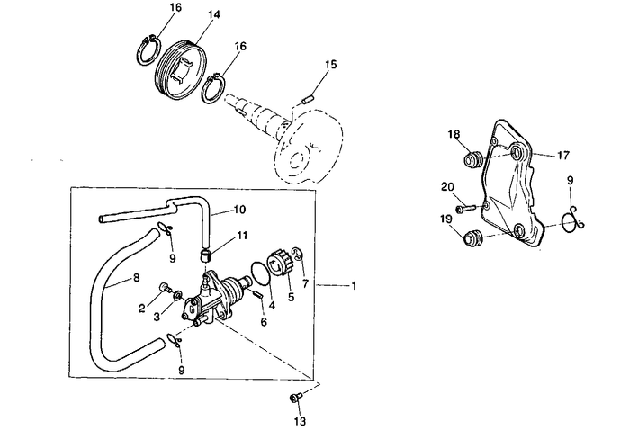 Yamaha Aerox 50 R – Oliepomp