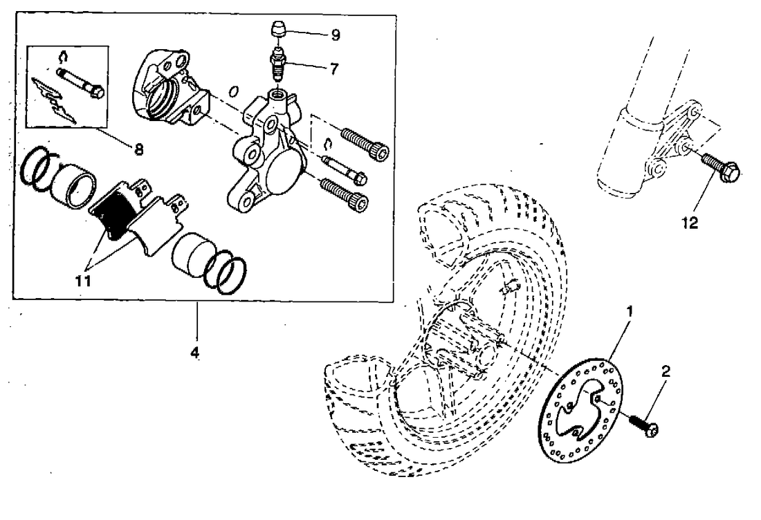 Yamaha Aerox 50 R – Remklauw Voor