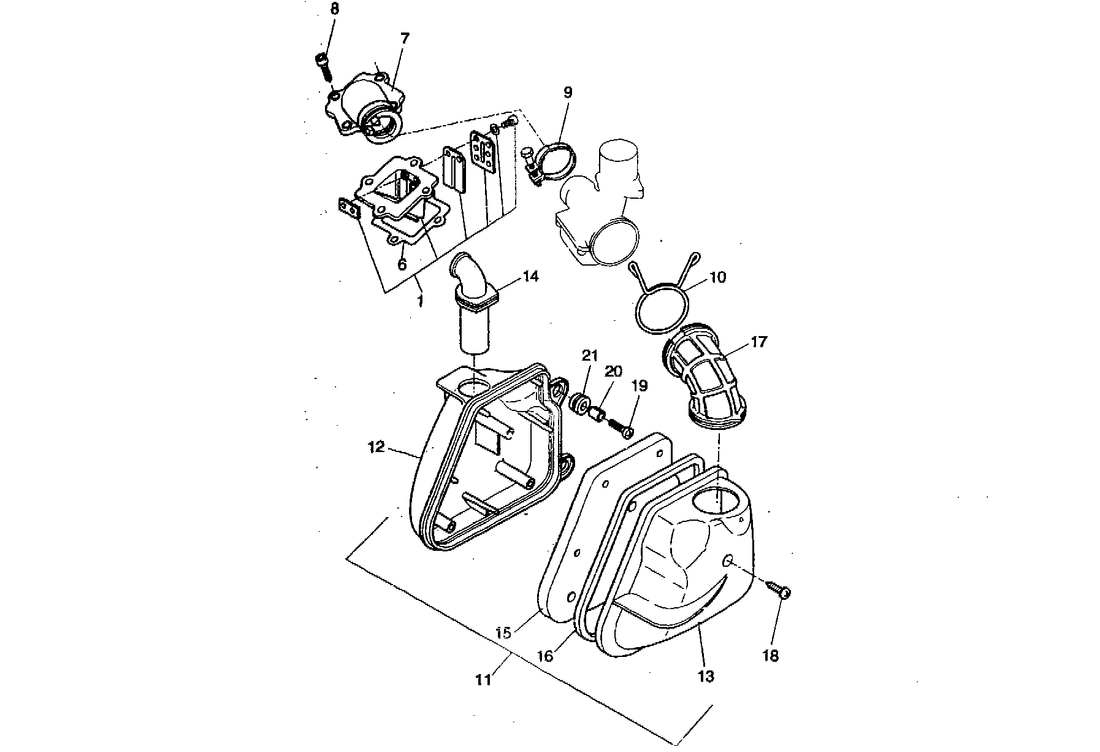 Yamaha Aerox 50 R – Toevoer Luchtfilter