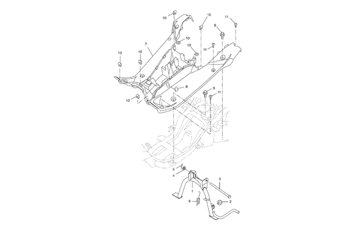 Yamaha Aerox 50 R Facelift – Middenstandaard Treeplank