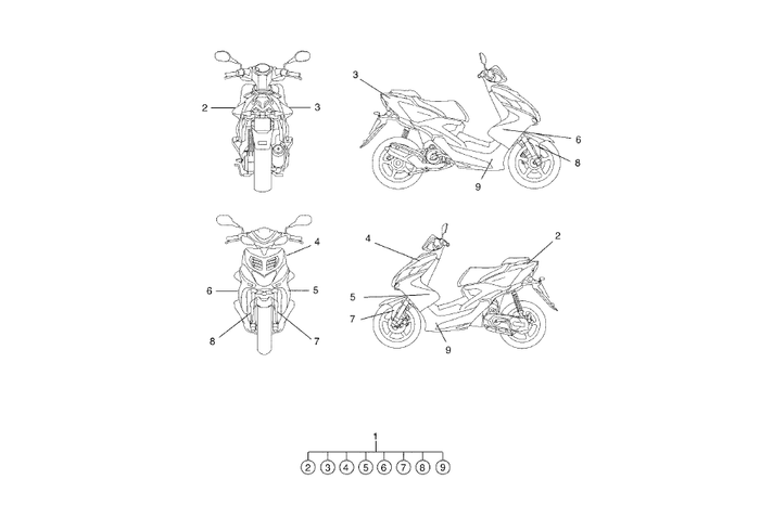 Yamaha Aerox 50 R Facelift – Stickers