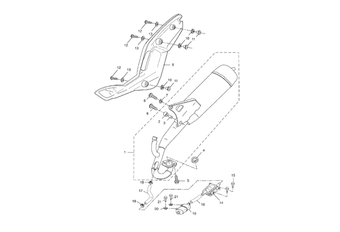 Yamaha Aerox 50 R Facelift – Uitlaat