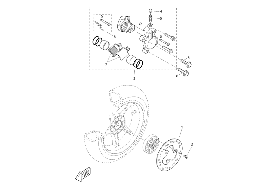 Yamaha Aerox 50 SP – Remklauw Achter