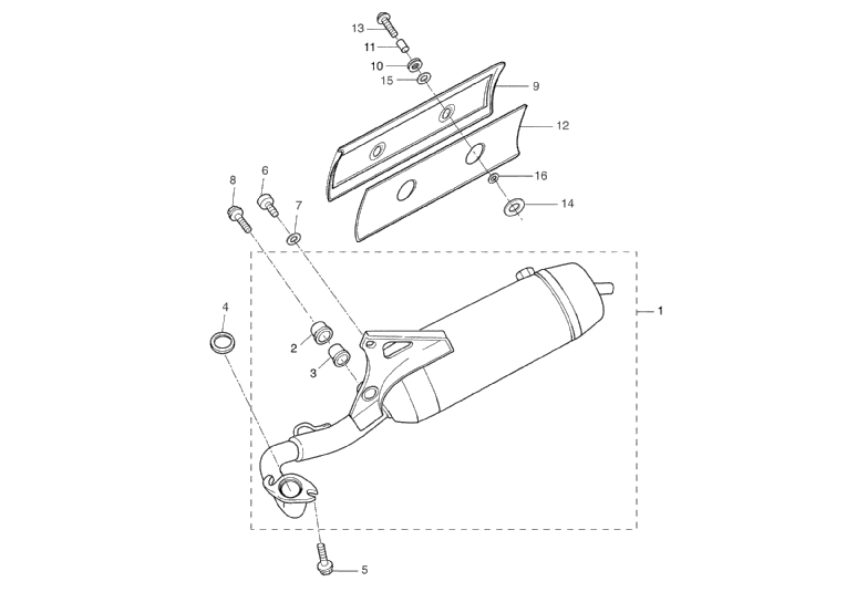 Yamaha Aerox 50 SP – Uitlaat