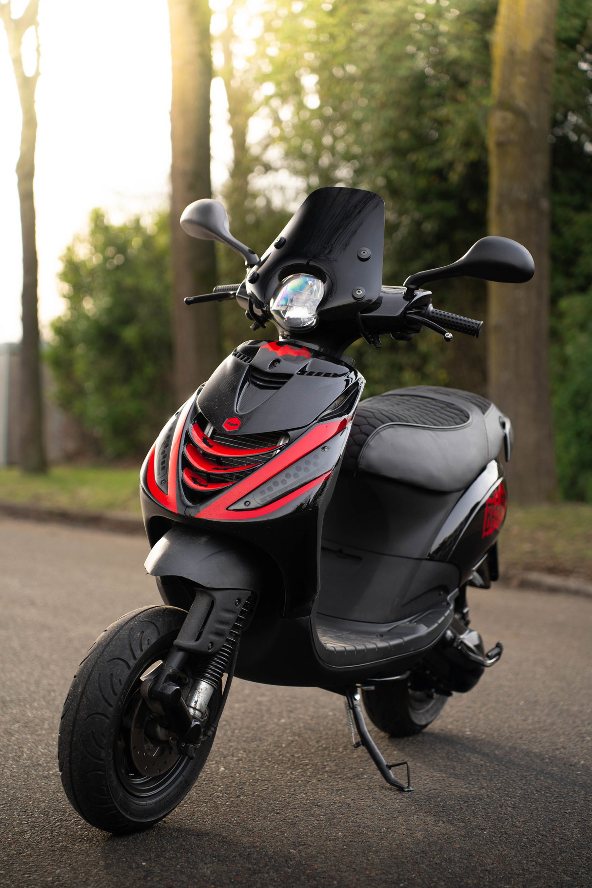 Fenom Sattelbezug Alcantara Look Schwarz Piaggio Zip