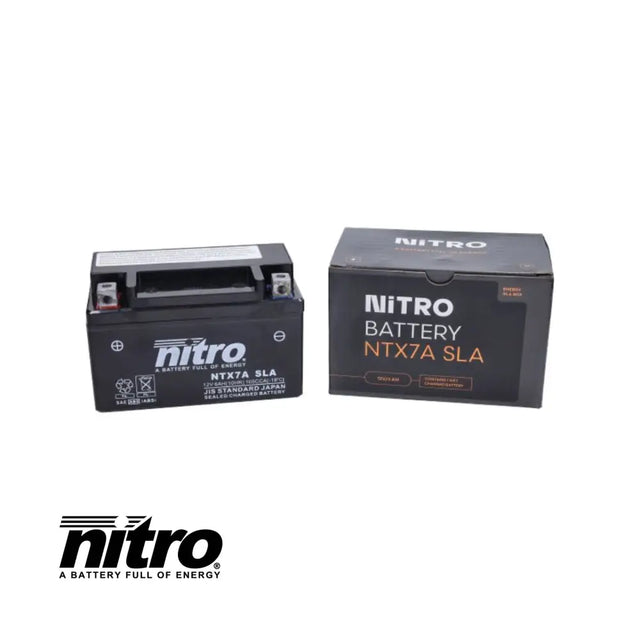 Accu Nitro Ytx7A-Bs 12V 6Ah Gel (Onderhoudsvrij)