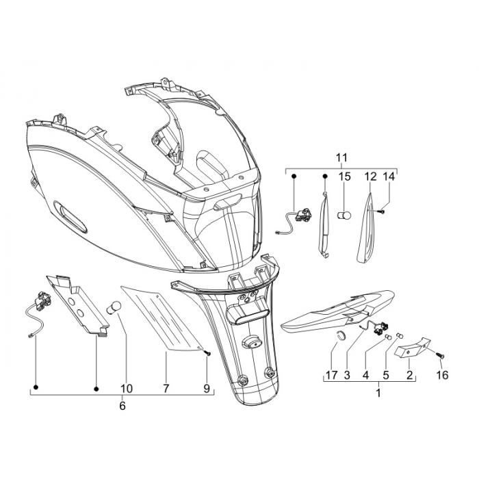 Rear lights - Flashing lights | ZIP 50 4T 25 km/h NOABS E2 2006-2016 (EMEA)