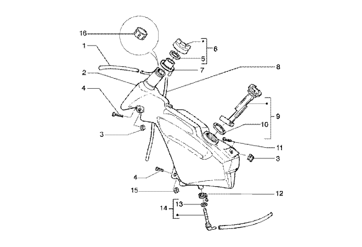 Gilera Runner 180cc FXR 2takt - Benzinetank