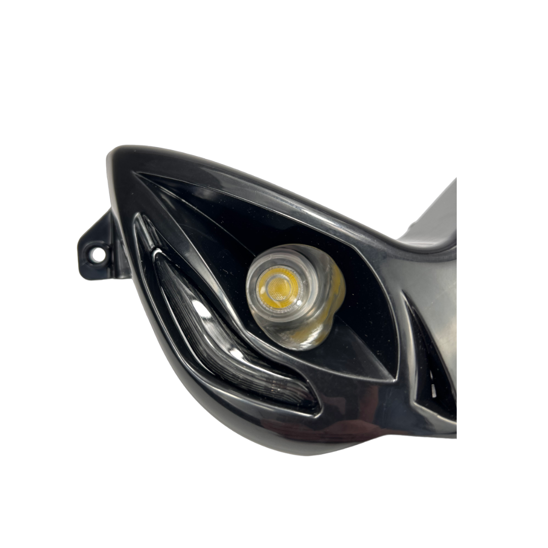 Faro con luci lampeggianti a LED Aerox Shine Black