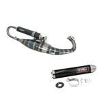 BGM Uitlaat 52 Slag Zwart + Nademper Giannelli Carbon Piaggio / Gilera 125-180cc 2 Takt
